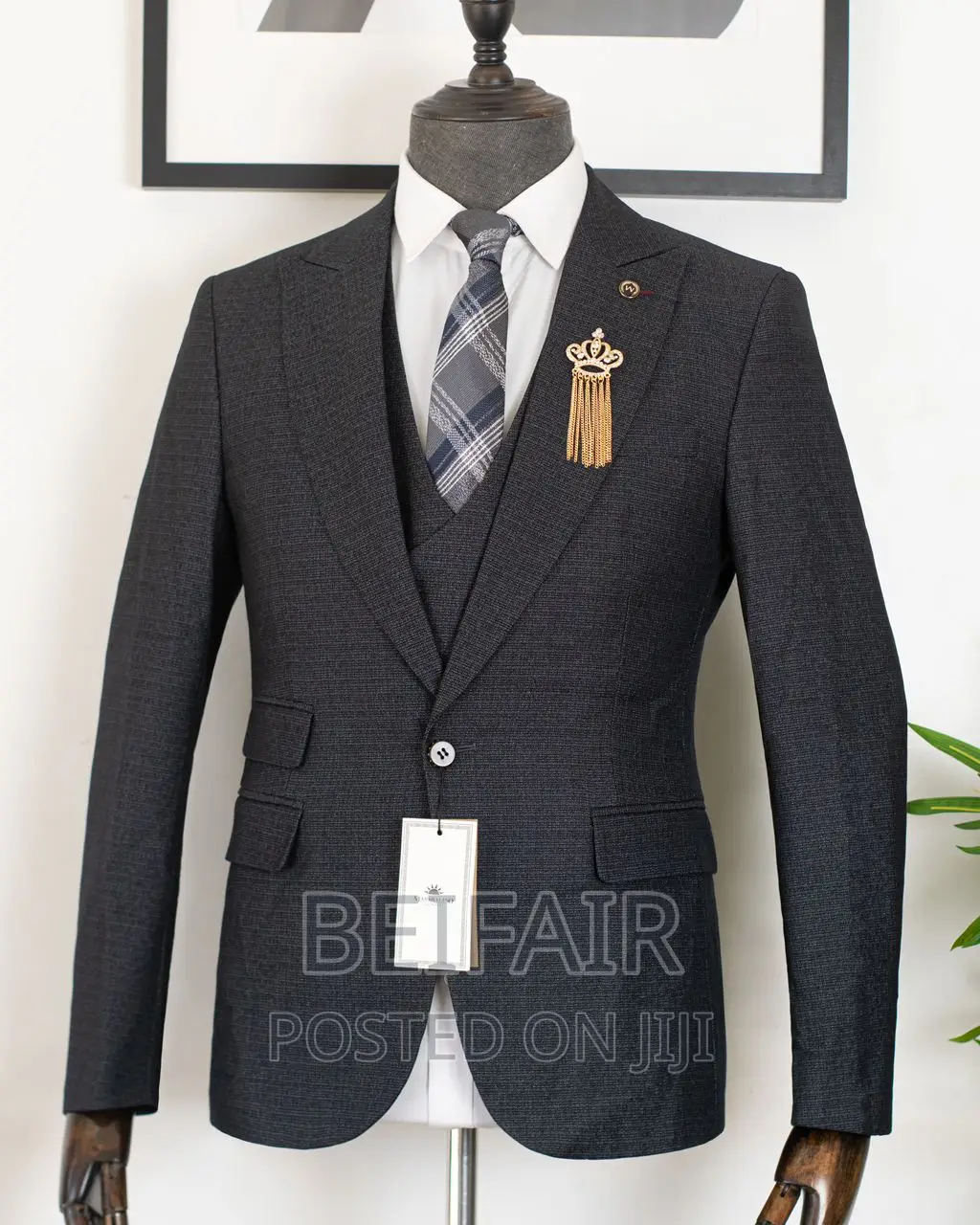 Suti Za Kiume | Black Suit | Three Pieces | Men's Suits