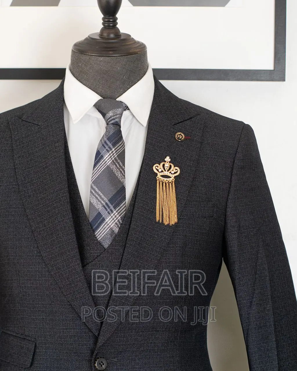 Suti Za Kiume | Black Suit | Three Pieces | Men's Suits