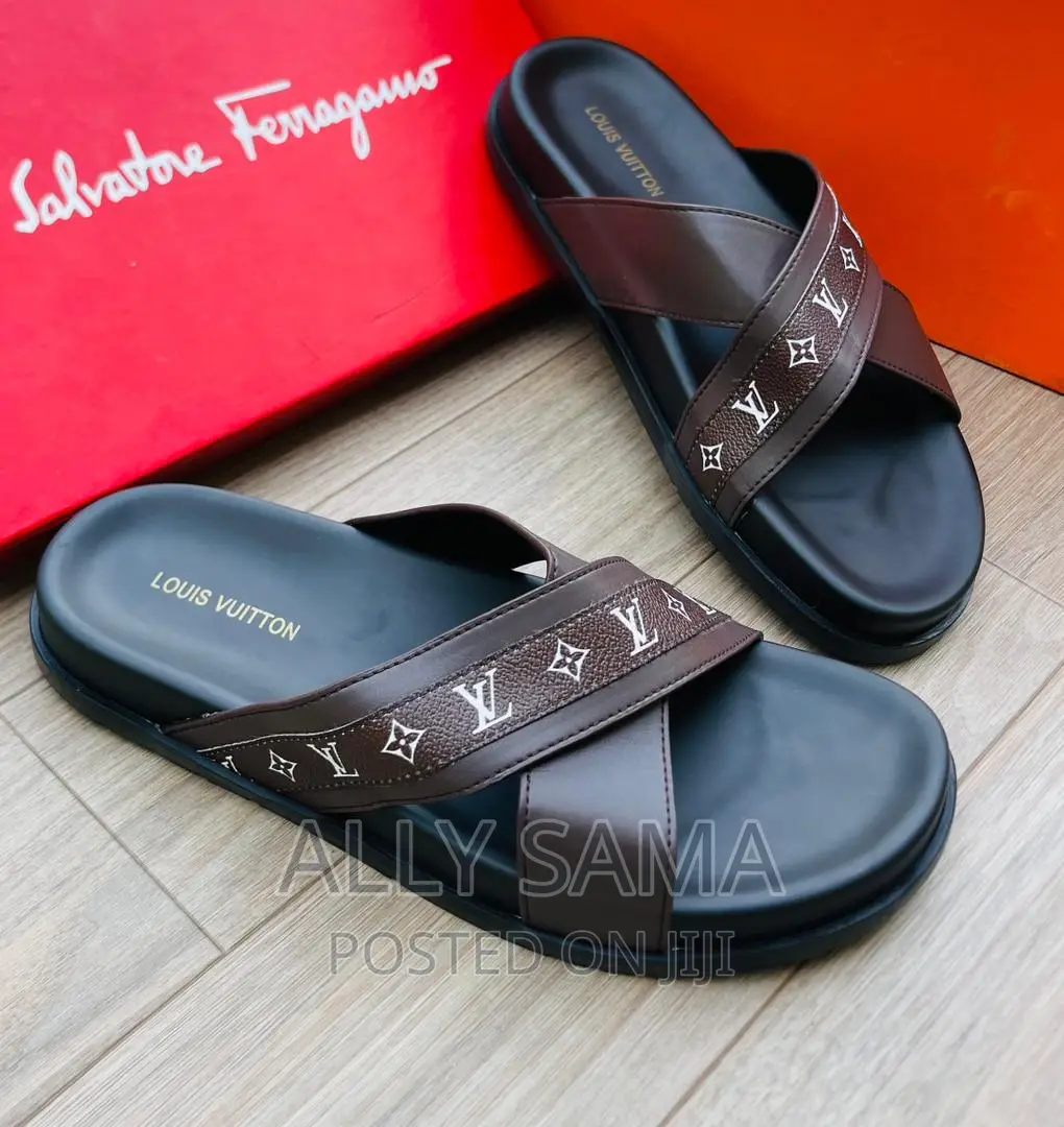 Mens Sandals Louis Vuitton Coffee
