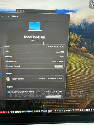 Laptop Apple MacBook Air 2022 M2 8GB Apple M2 SSD 512GB