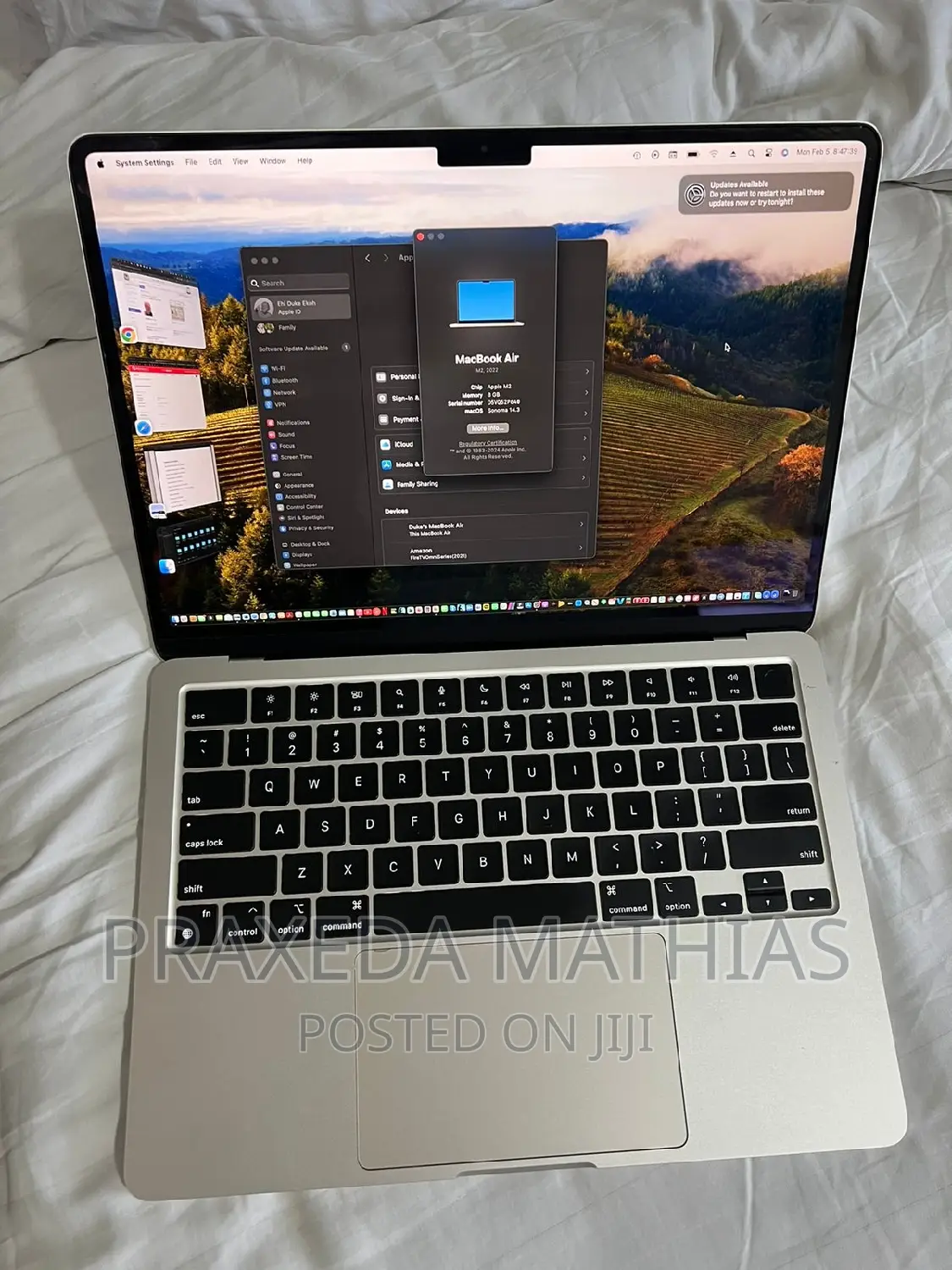 Laptop Apple MacBook Air 2022 M2 8GB Apple M2 SSD 512GB