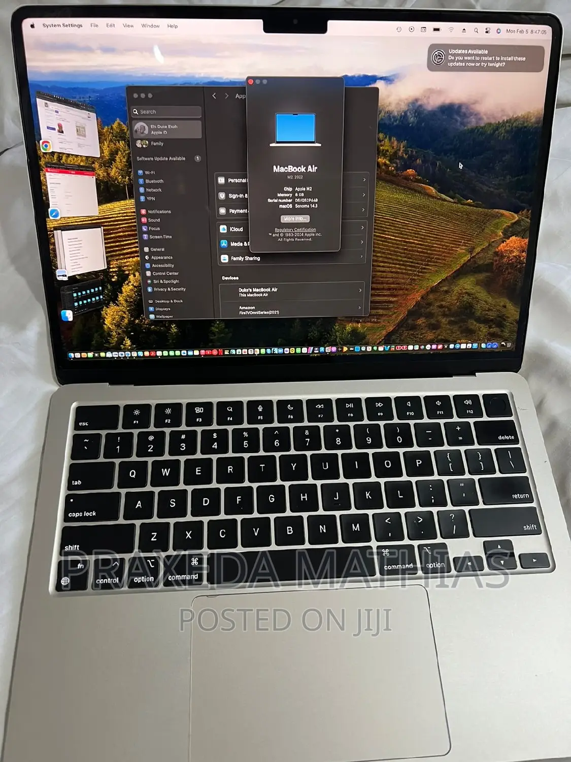 Laptop Apple MacBook Air 2022 M2 8GB Apple M2 SSD 512GB