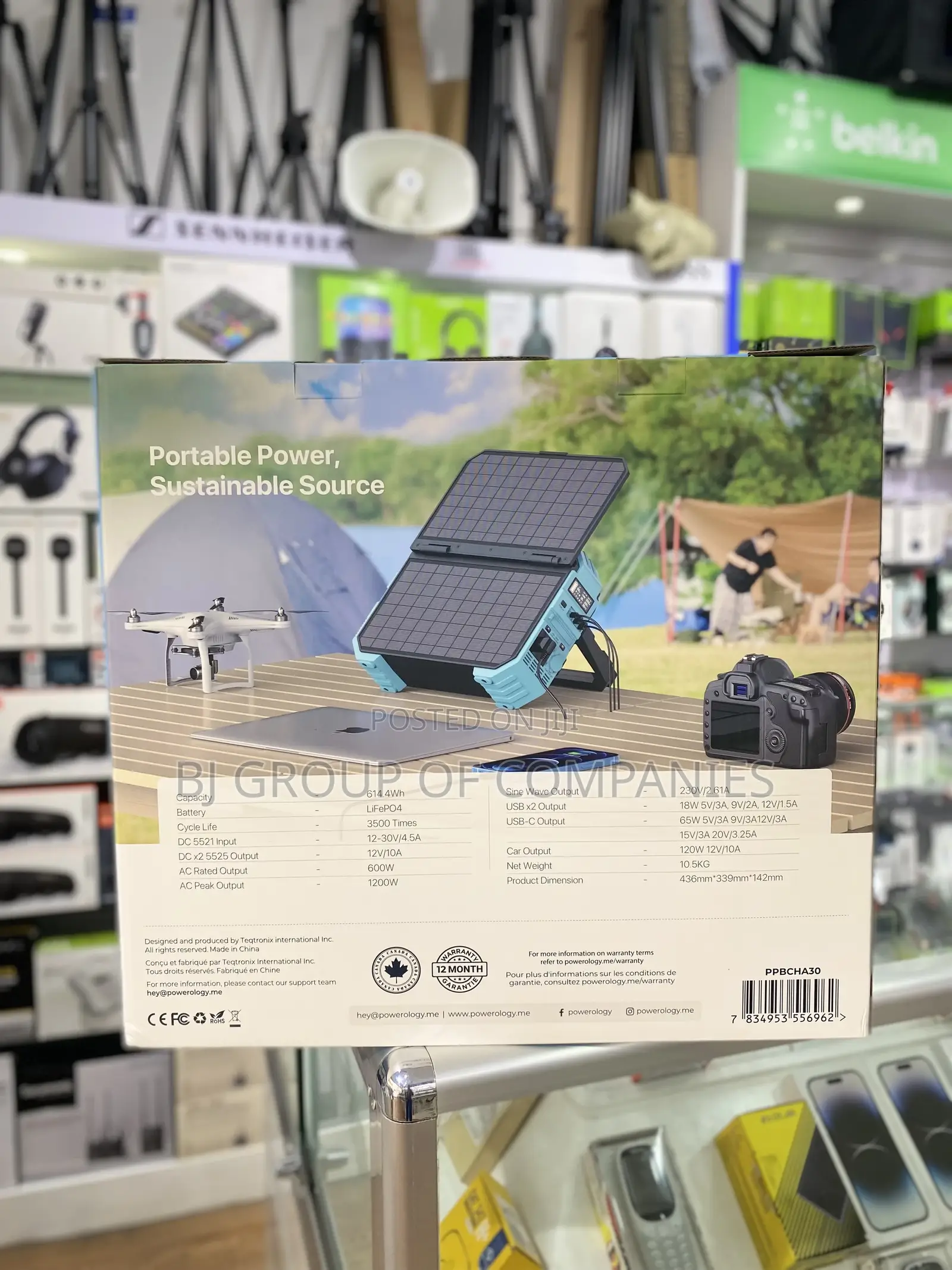 Powerology 600W Portable Power Generator Solar Panel
