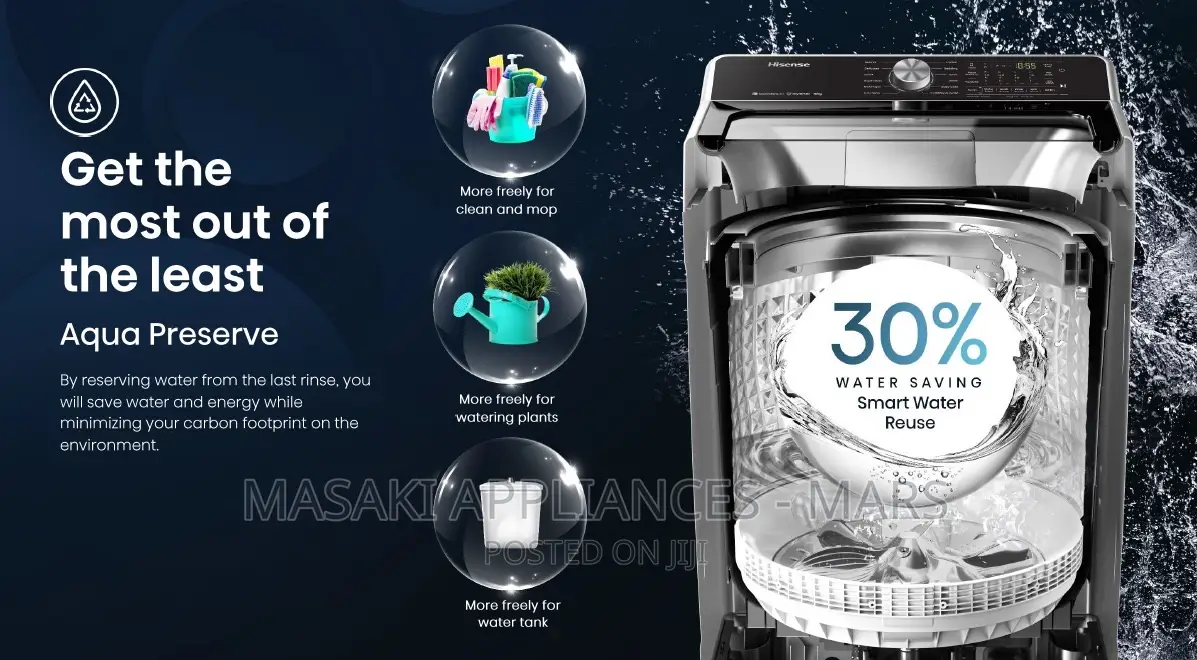 Hisense 20kg Top Load Washing Machine Wt5t2025db Inverter