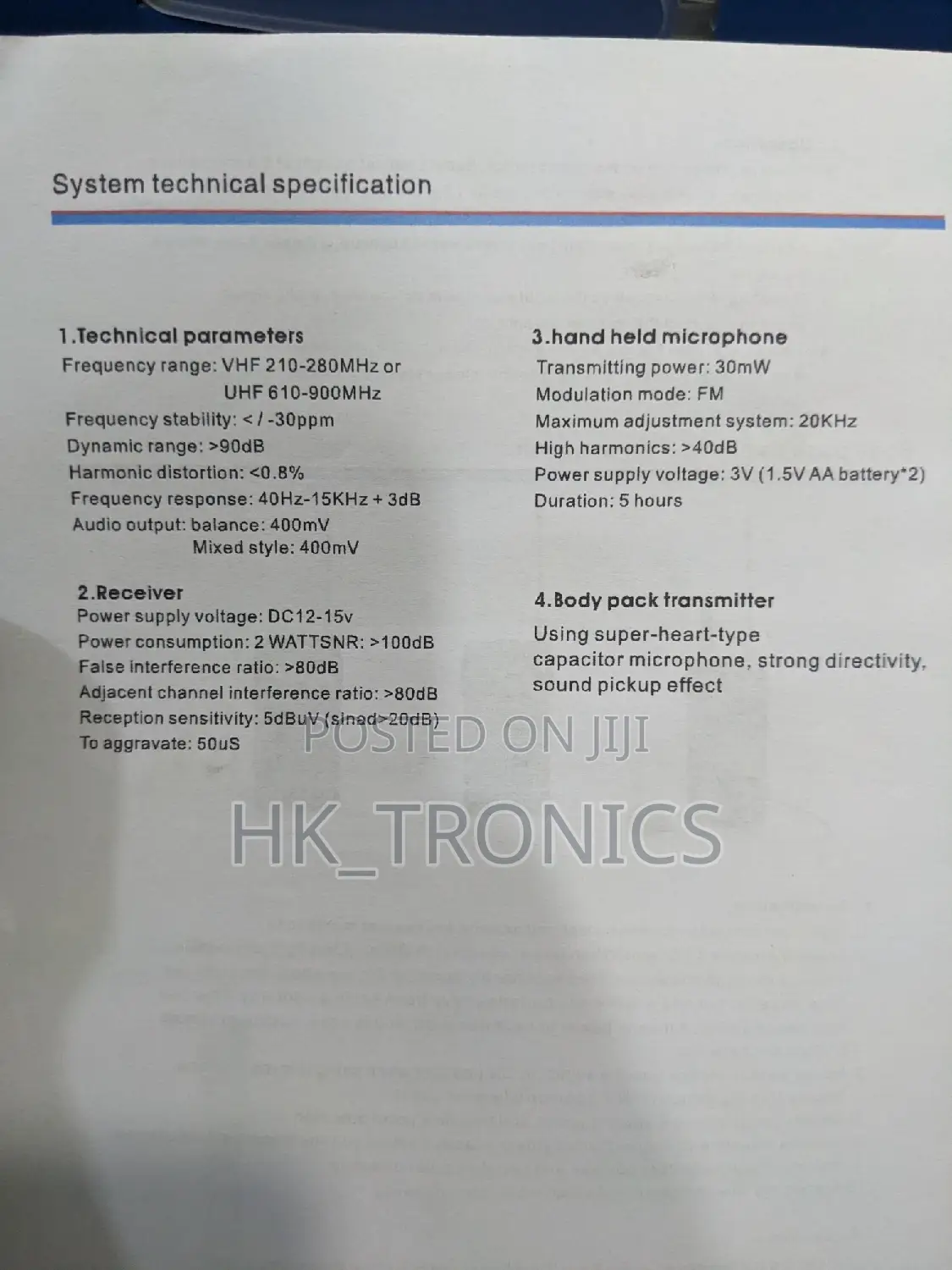 BIC PRO Professional Microphones System