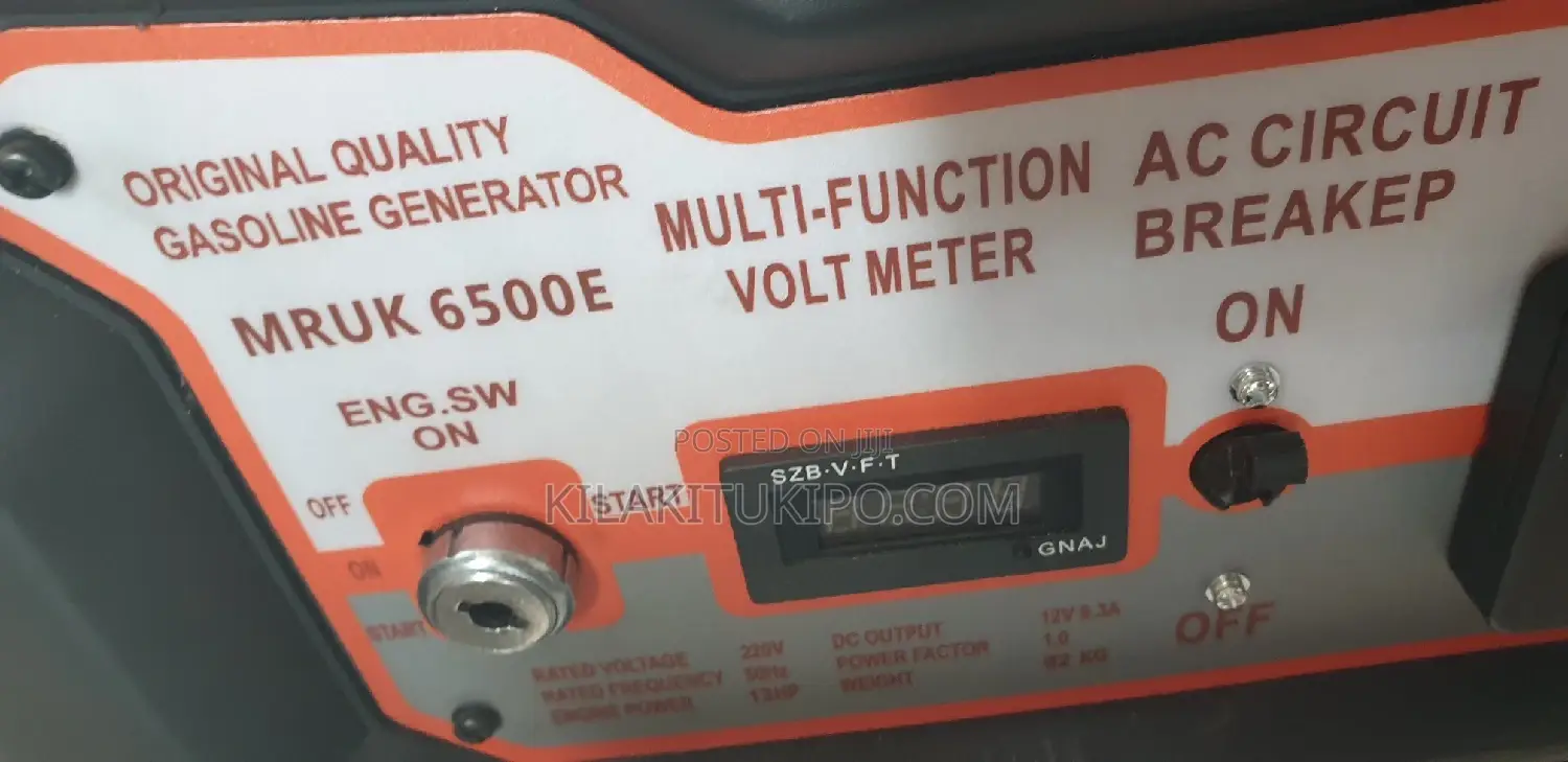 Mr Uk Gasoline Generator
5.5kva
Automatic Key Ignition