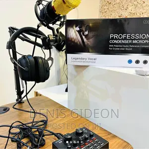 Sounds Card,Headphones, Microphone,Stand,Pop Filter