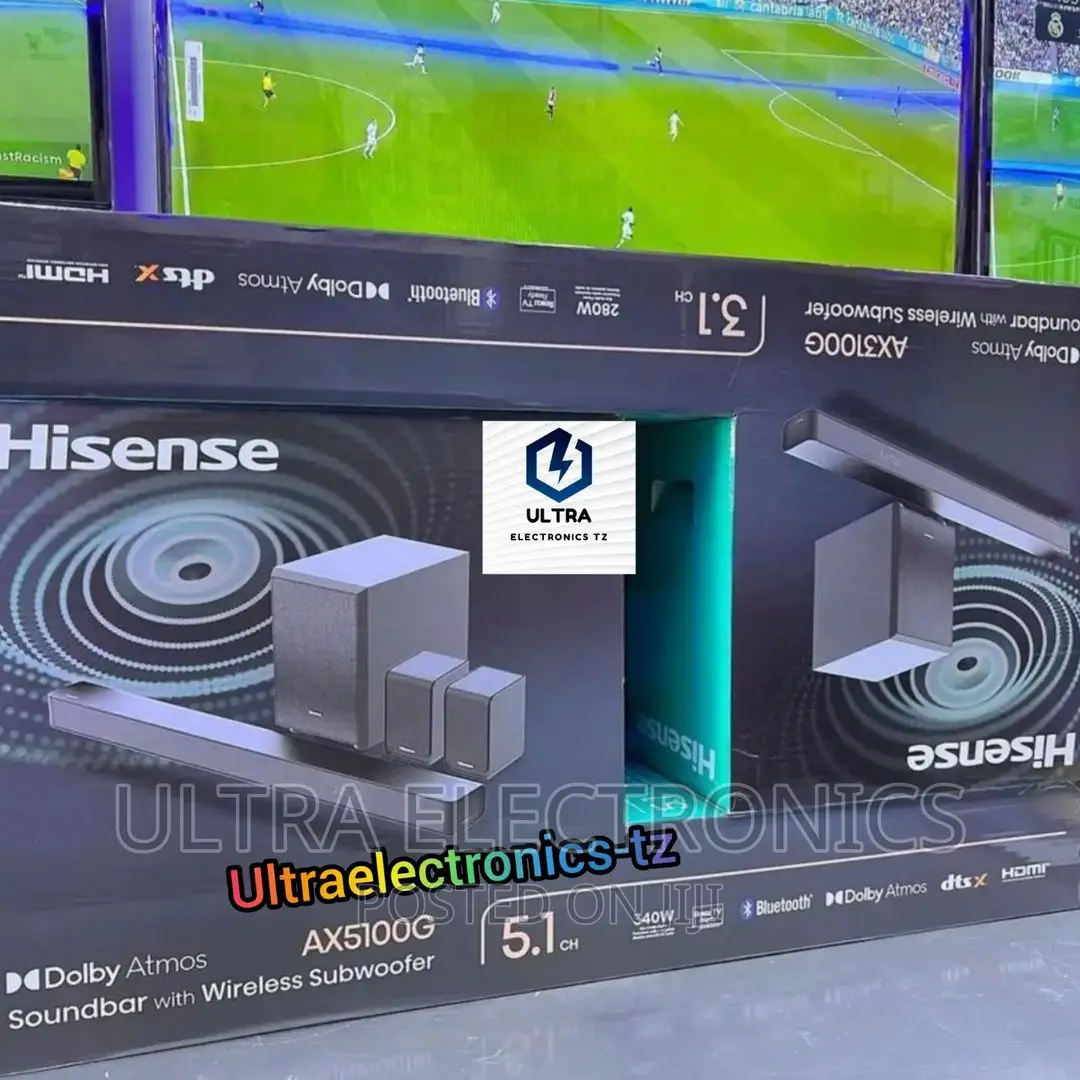 HISENSE Sound Bar With Wireless Subwoofer Na Yenye 340watts