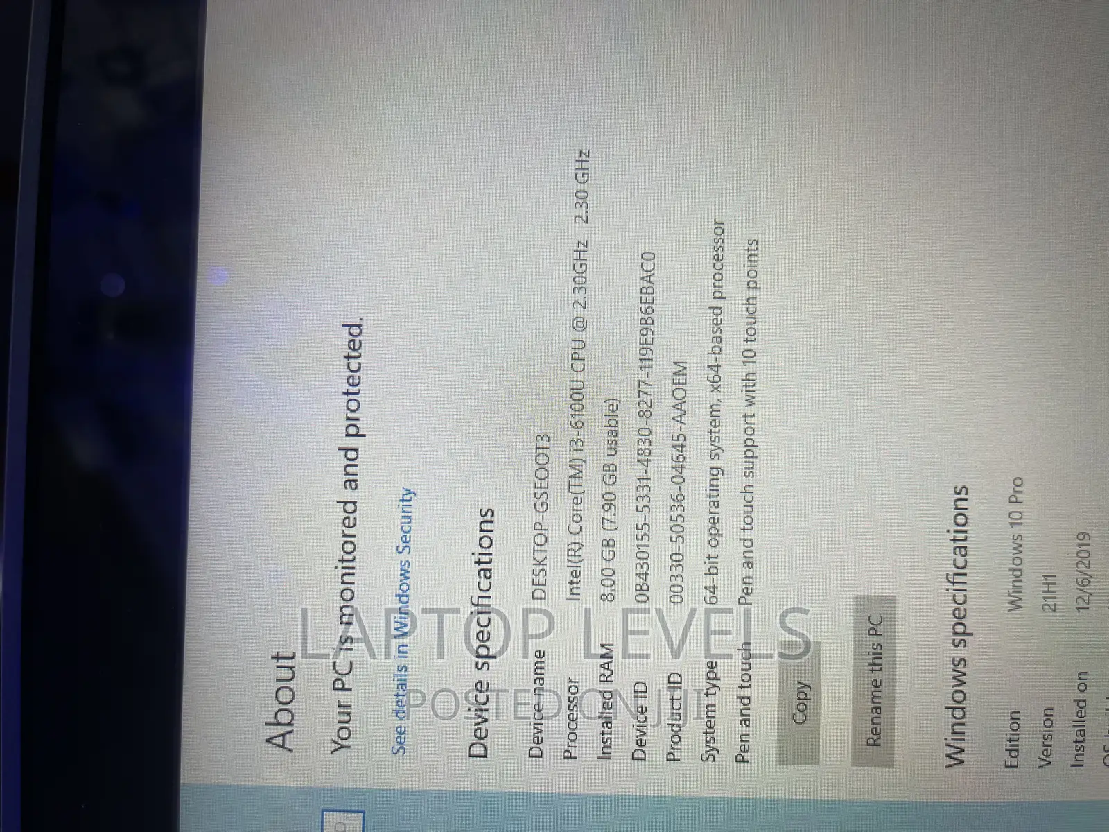Laptop Lenovo ThinkPad 11e 8GB Intel Core I3 SSD 128GB