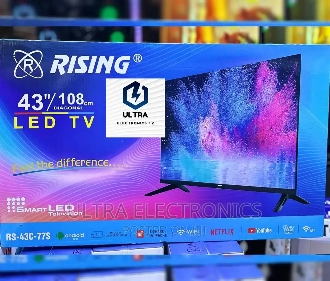 RISING Smart Android Frameless TV Yenye Inchi 43