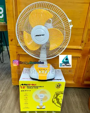 Mewe Rechargeable Table Fan / Feni Ya Kuchaji Ya Mezani