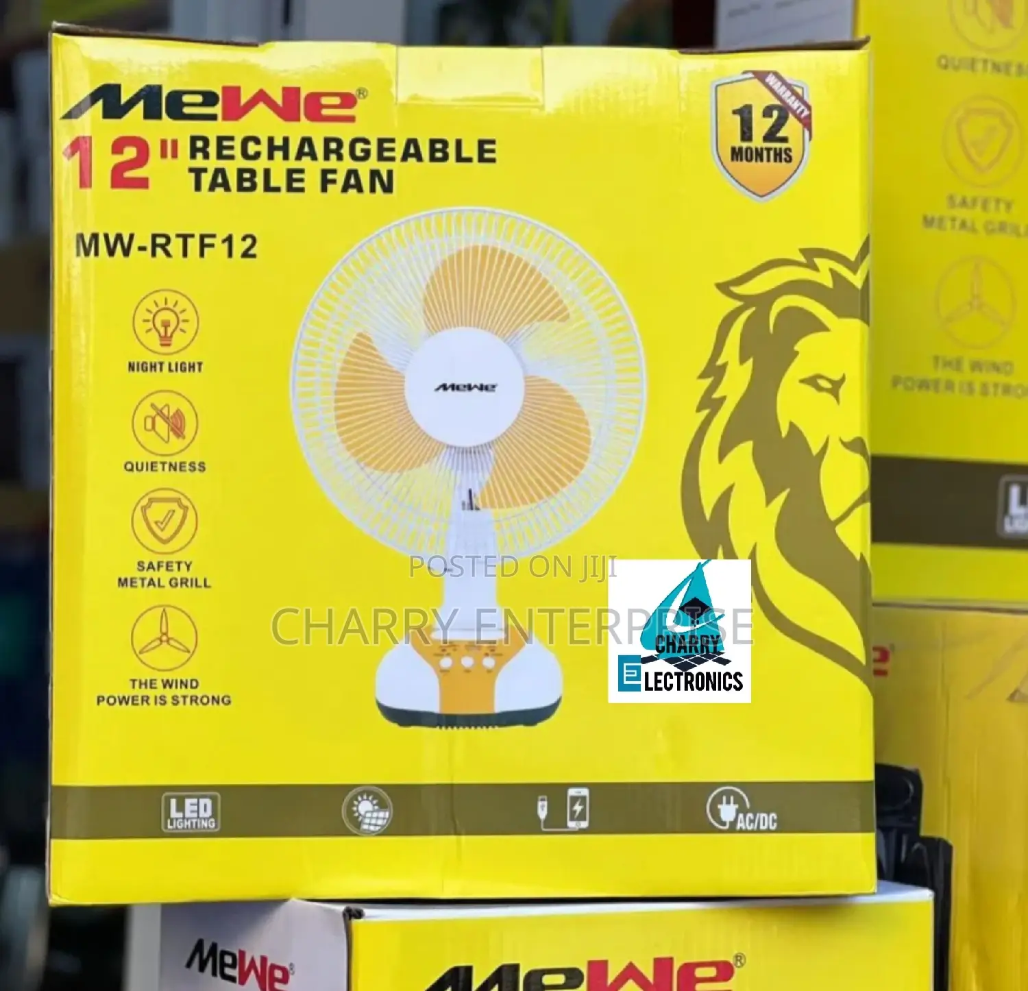 Mewe Rechargeable Table Fan / Feni Ya Kuchaji Ya Mezani