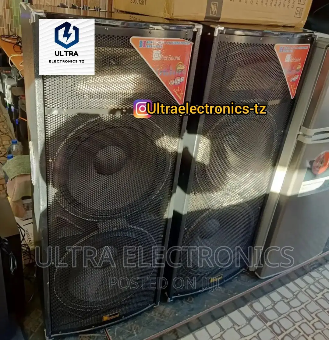 RICH SOUND Powerful Speakers With 2 Wireless Microphones 