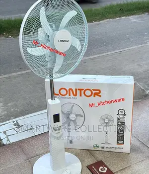 Photo - LONTOR 18 Inch 24 Speed Rechargeable AC/DC Standing Fan