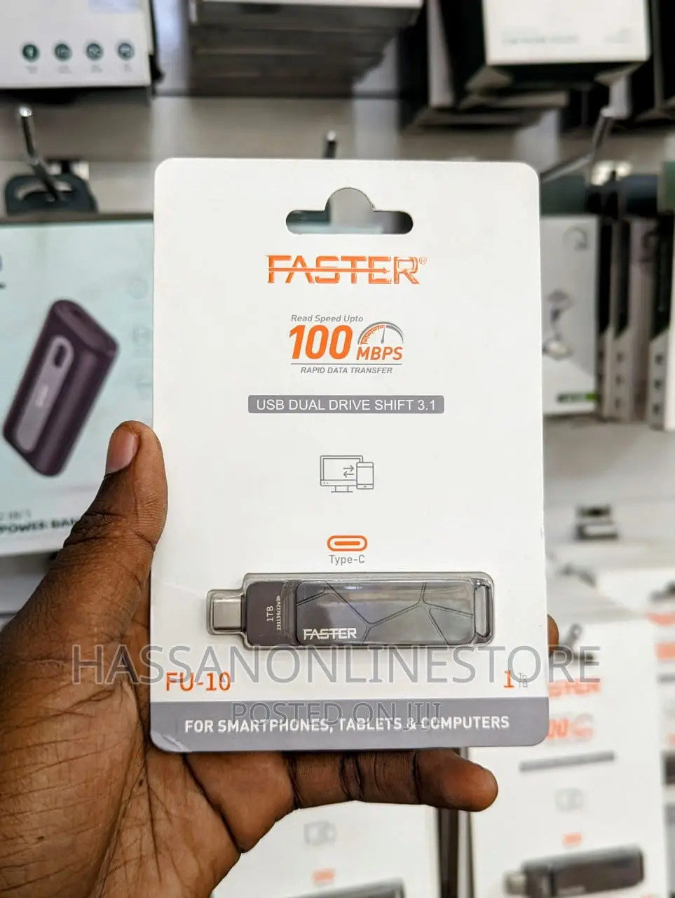 FASTER FU-10 USB Dual Drive Shift 3.1 - 1TB