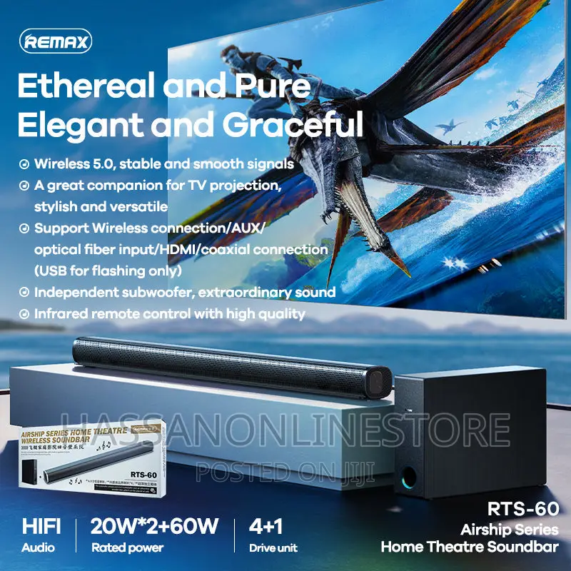 Remax RTS-60 Air Ship Series Home Theatre Wireless Soundbar