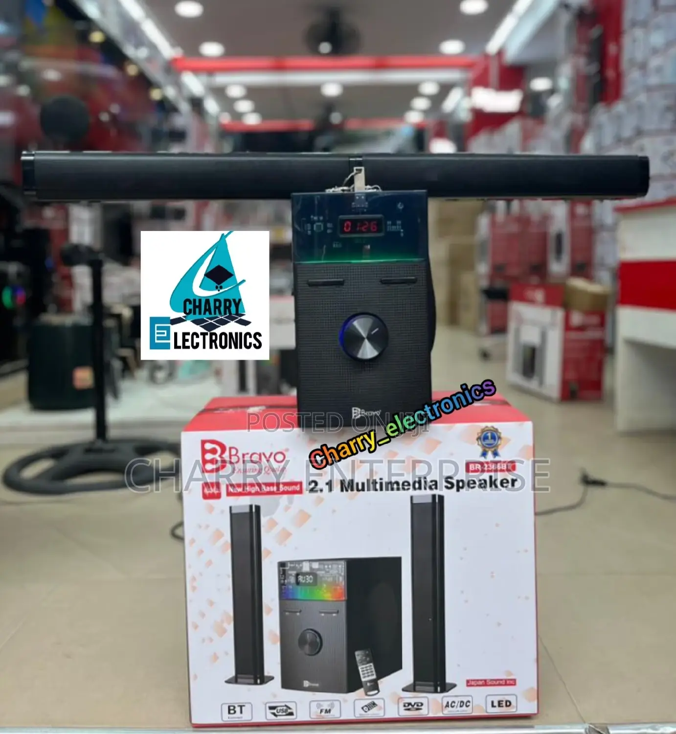 Bravo High BASE Sound 2.1 Multimedia Speaker