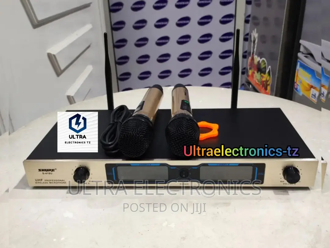SHURE Quality 2 Wireless Mic With 2 Antenna and Receiver