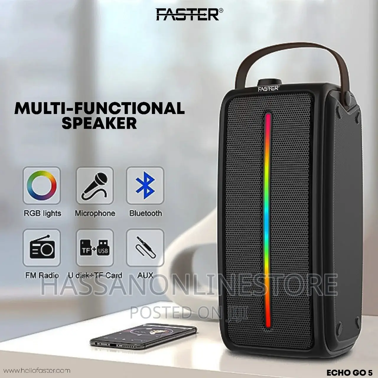 Faster Echo Go 5 Bluetooth Portable Speaker