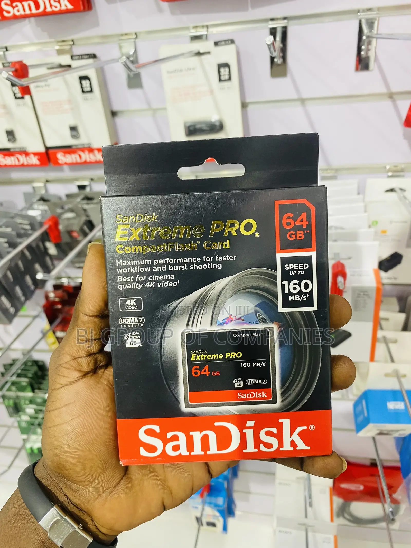 Sandisk 64GB Extreme Pro Compactflash Memory Card (160mb/S)