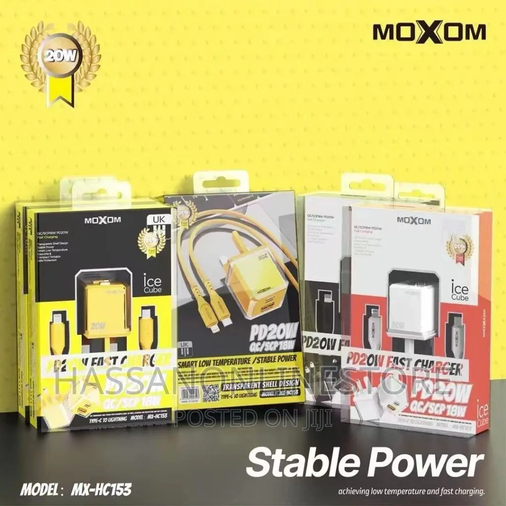 Moxon Ice Cube PD20W Fast Charger - Lightning Connector