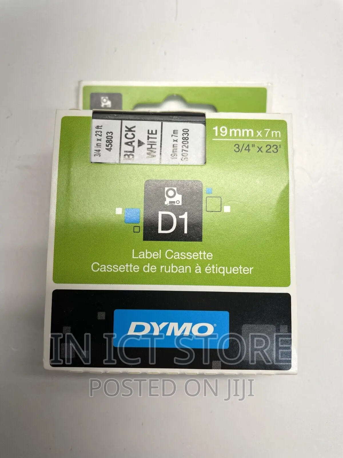 Dymo D1 40913 19mm X 7M Black on White Label Manager Cassete