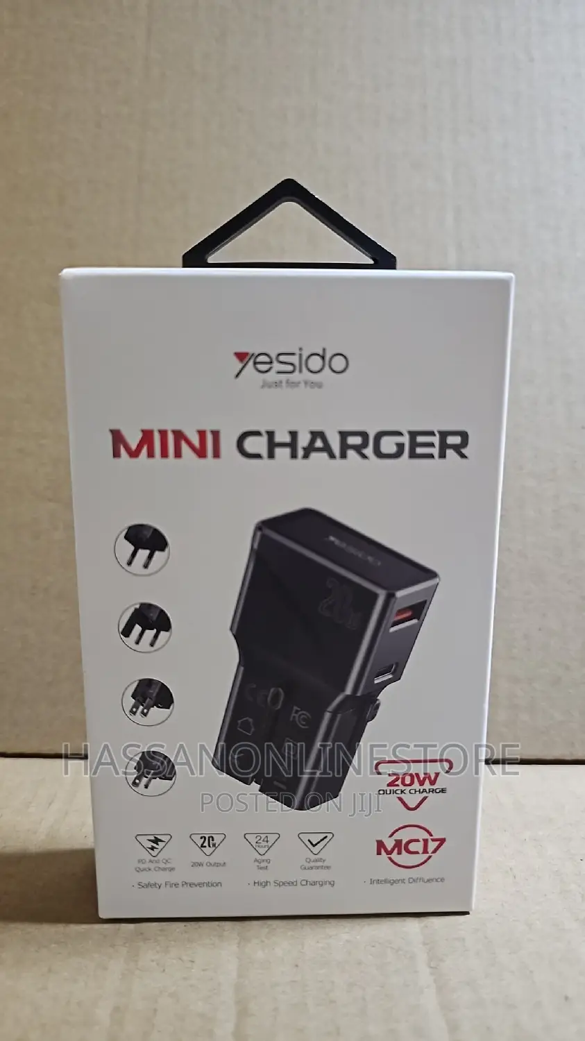 Yesido Mc17 QC3.0, PD 20W Dual Port Universal Travel Charger