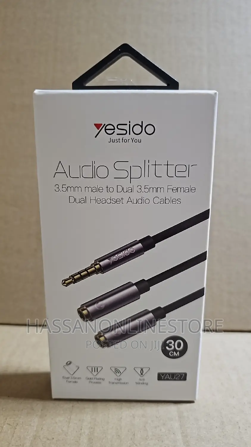 YESIDO YAU27 3.5mm Stereo Audio Y Splitter Cable