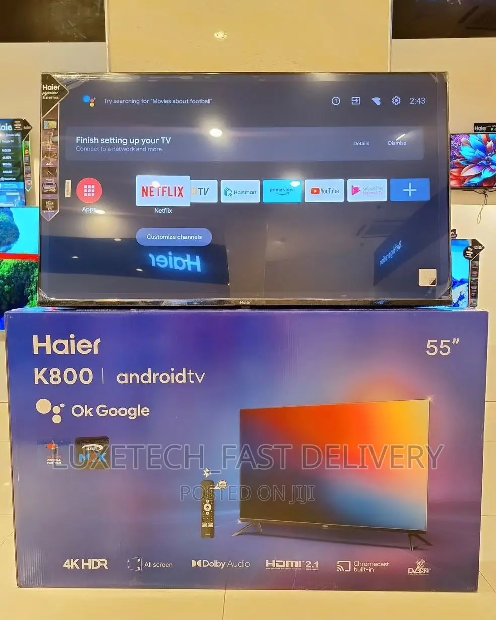 Haier Smart Android TV 55 Inches Uhd New Model