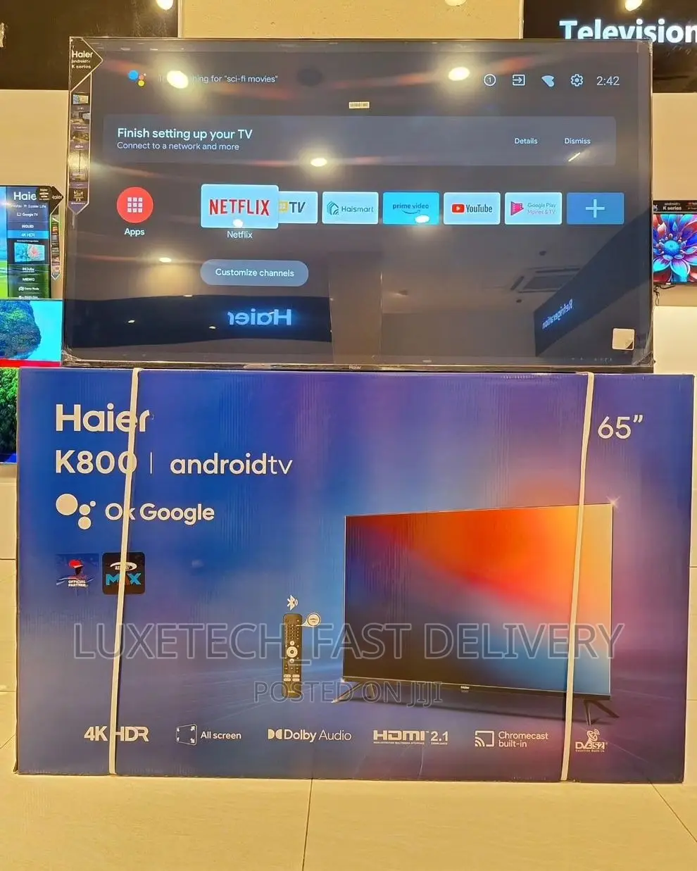 Haier 65 Inches Smart Uhd Android TV New Model