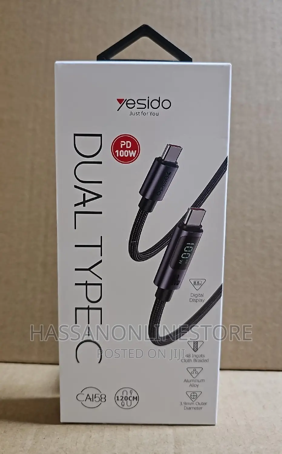 Yesido CA158 PD100W Type-C to USB-C / Type-C Digital Cable