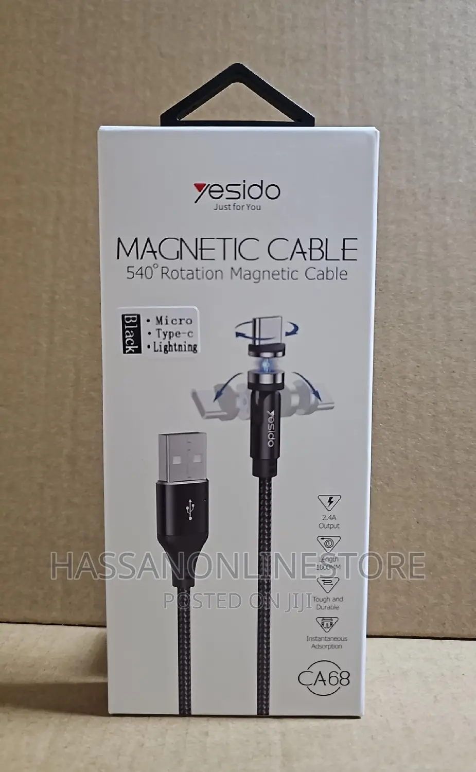 Yesido CA68 3 in 1 2.4A USB Magnetic Charging Cable