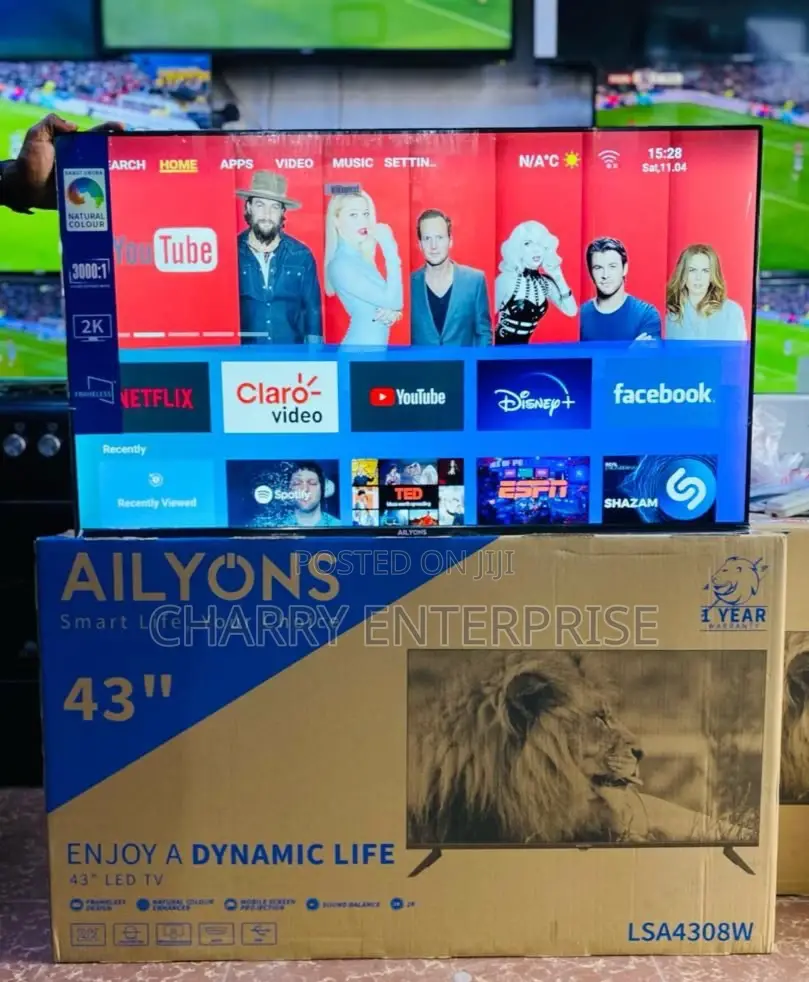 AILYONS Smart Full HD Tv With ANDROID 9.0 OS43 Inch
