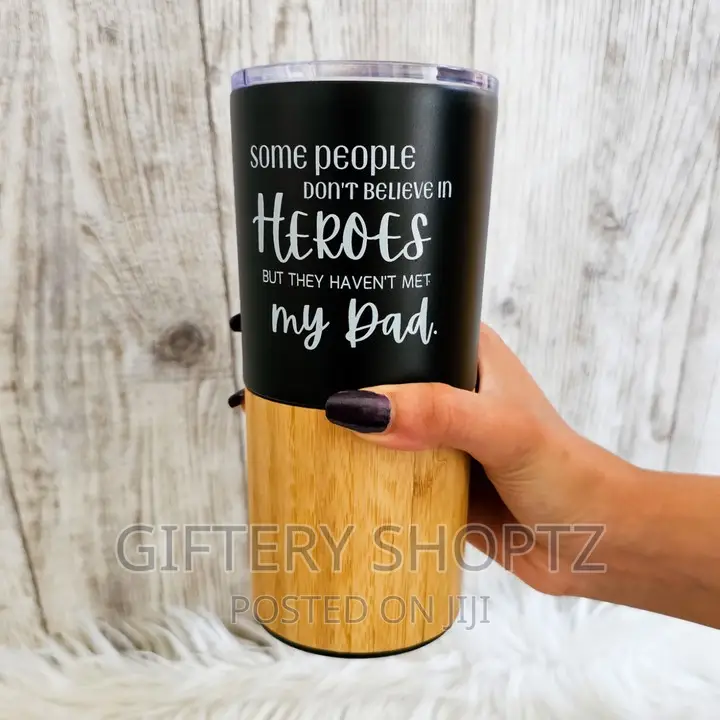 Stainless Steel Bamboo Thermal Travel Mug