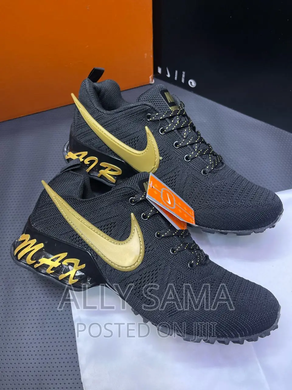 New Nike Air Max Black Gold Original
