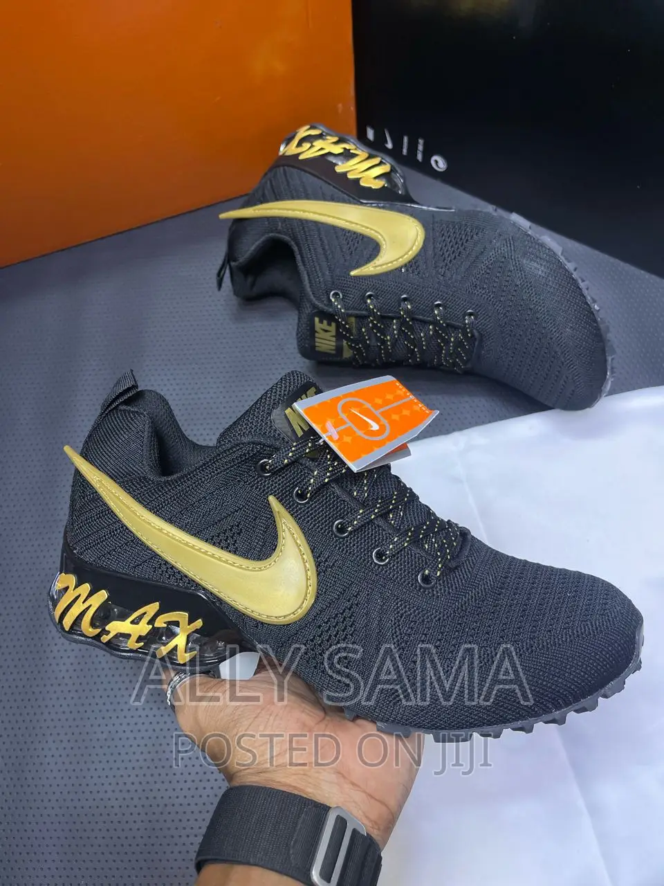 New Nike Air Max Black Gold Original