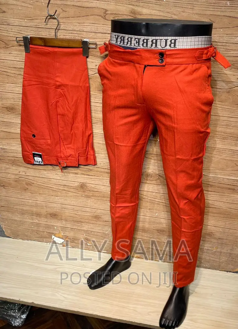Mens Cloth Pants Red Quality