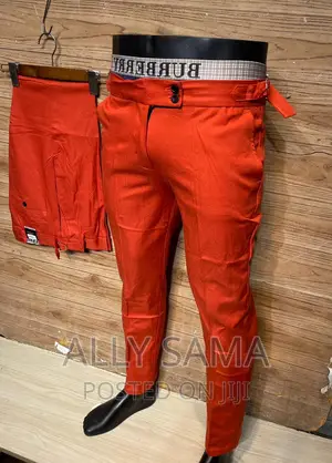 Mens Cloth Pants Red Quality