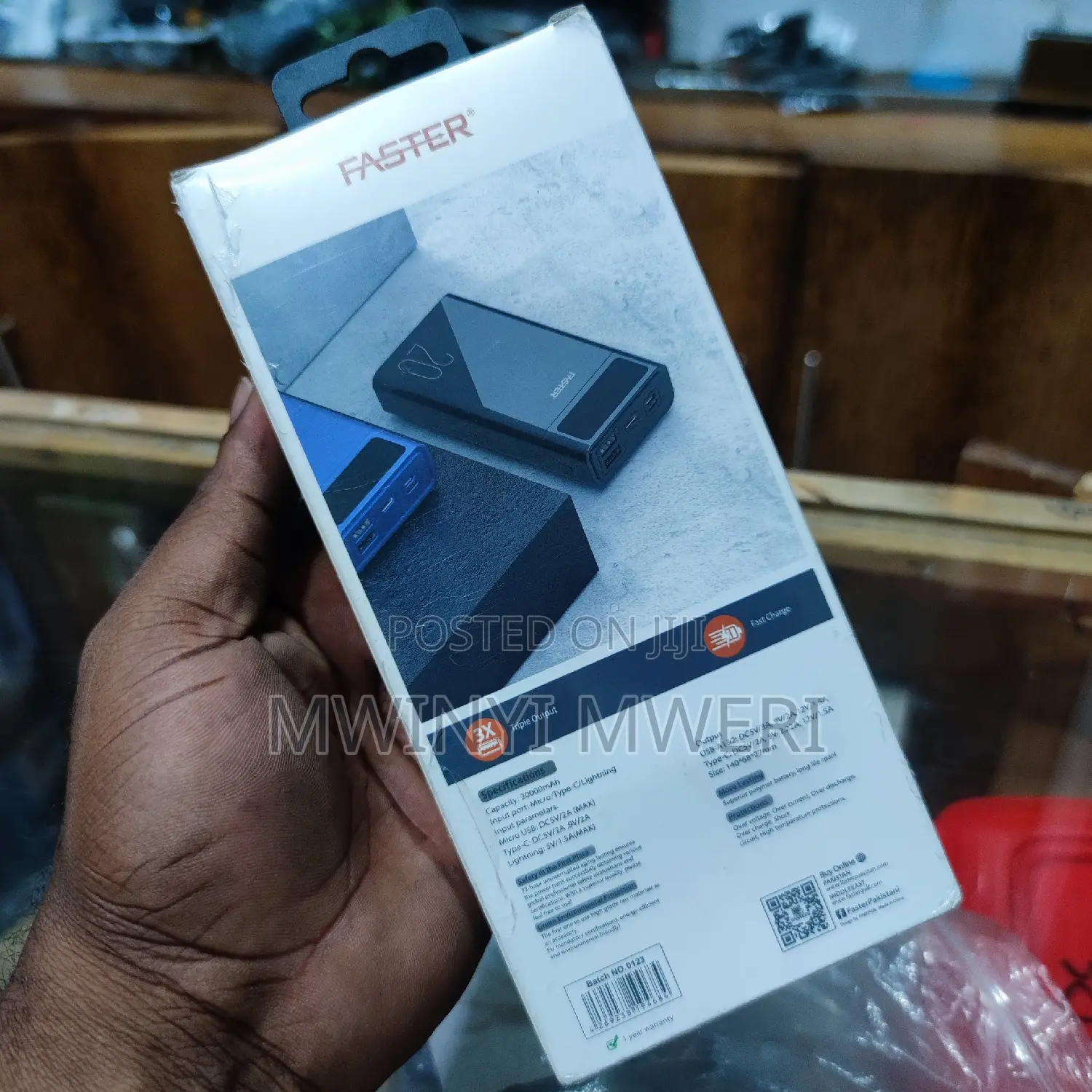 FASTER S20 Qualcomm Quick Charge 3.0 Power Bank 20000 Mah