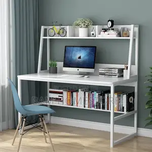 Laptop Study Table With Shelves