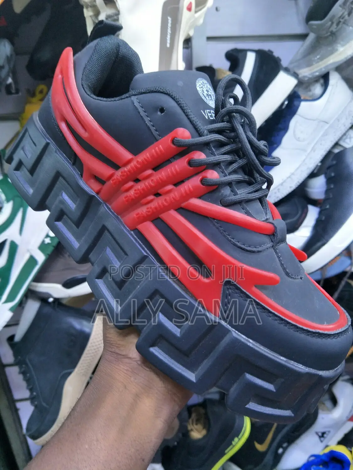 Mens Sneakers VERSACE Black Red