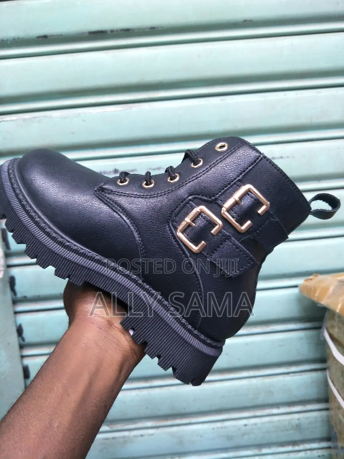 Unisex Kids Boots Black Full