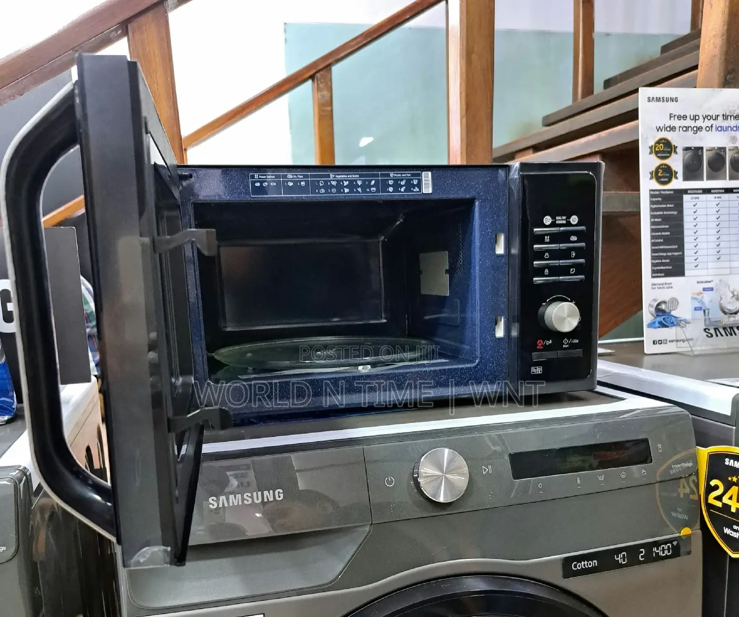 SAMSUNG Solo Microwave Oven, 23L (MS23F301TAK)