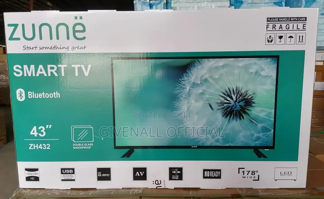 Ofa Ofa = Zunne TV Nchi 43 Smart Ina Bluetoth Na Vioo Viwili