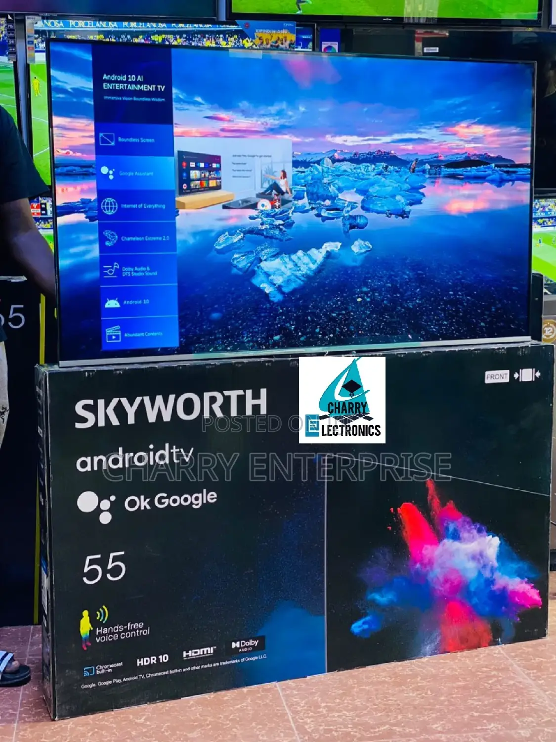 Skyworth Android Tv 55 Inch HDR10 Hands Free Voice Control