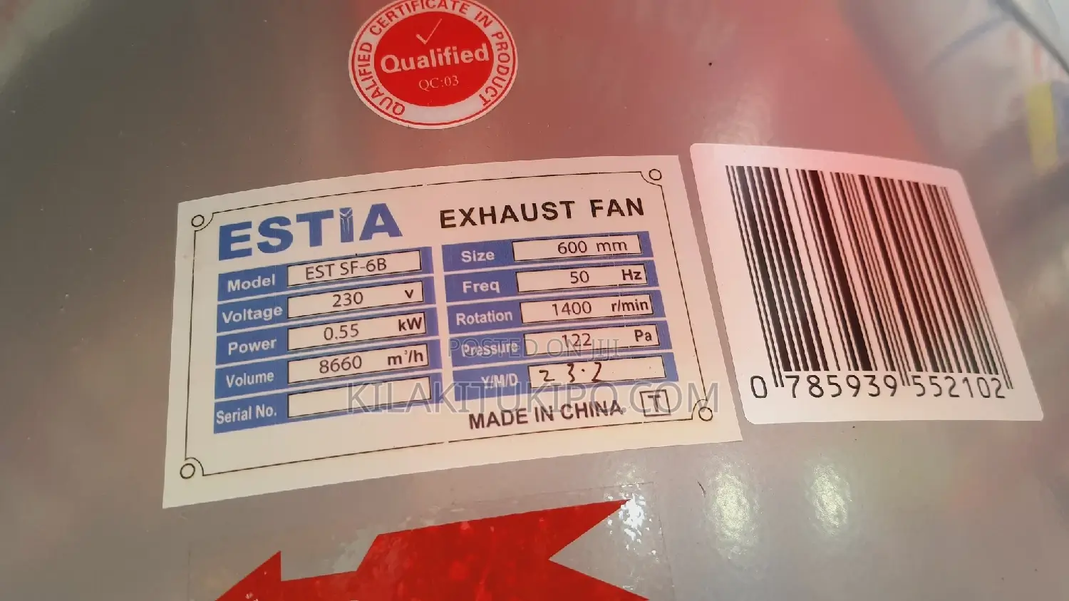 Exhaust Fan 600mm