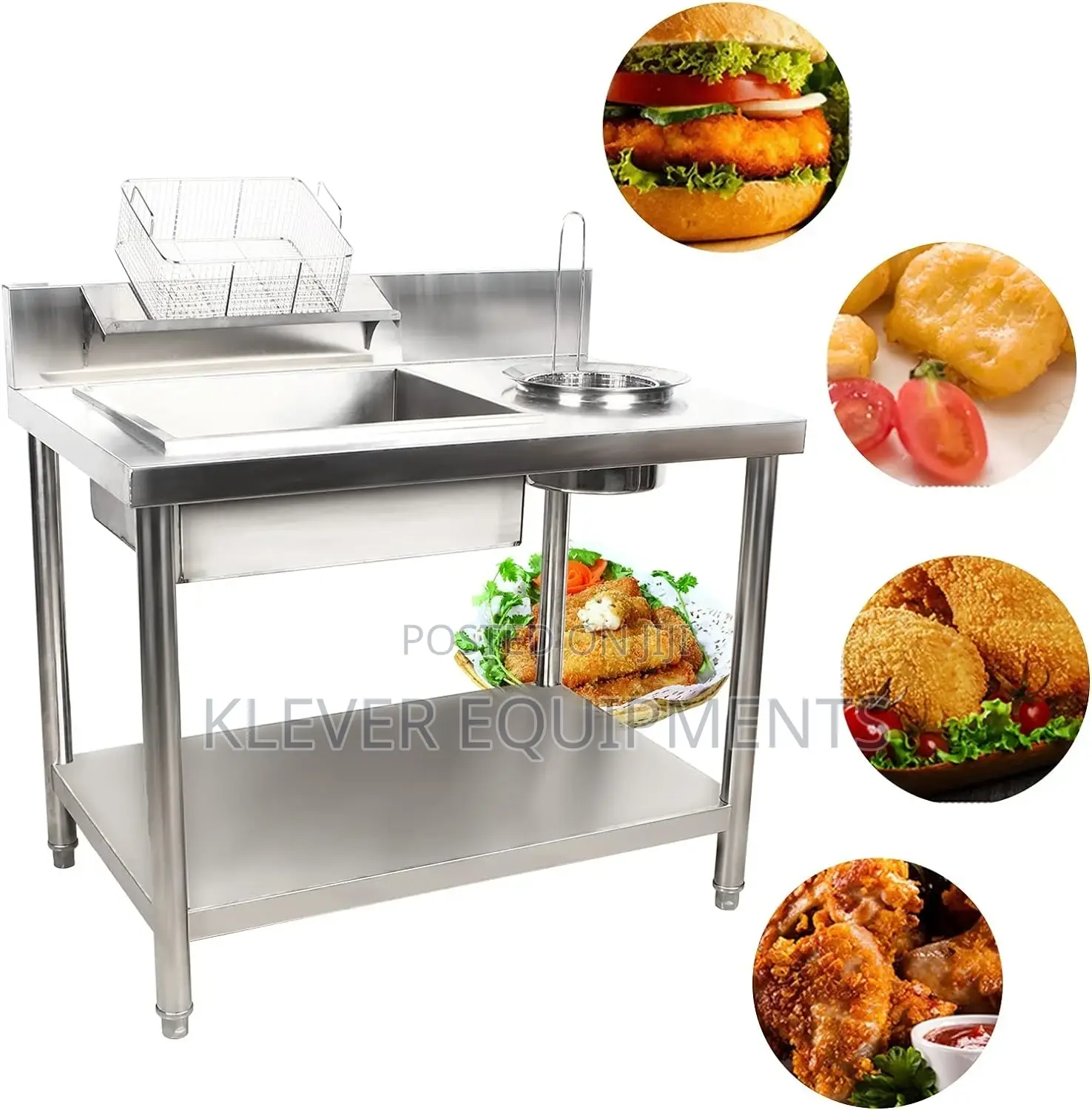 Stainless Steel Commercial Electric Breading Table