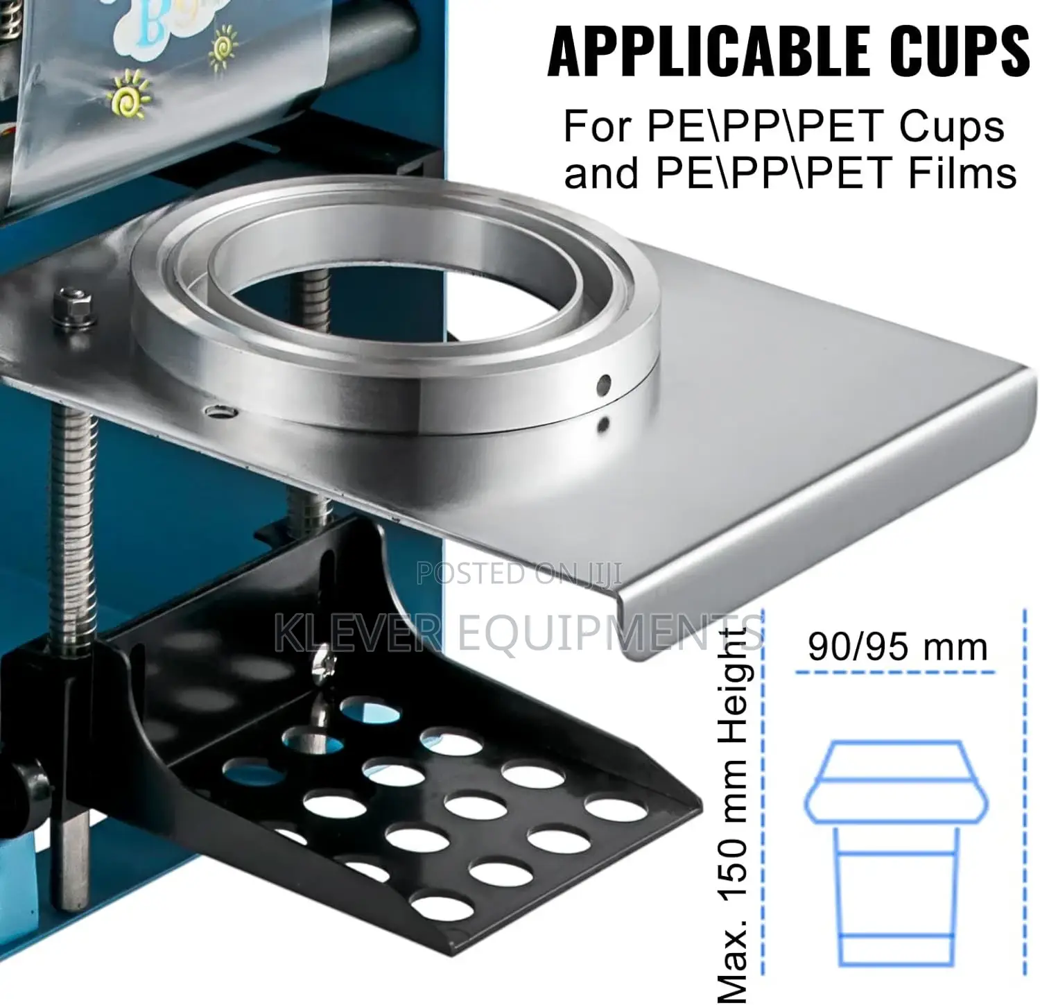 Manual Cup Sealer Machine. Up to 500cups Per Hour