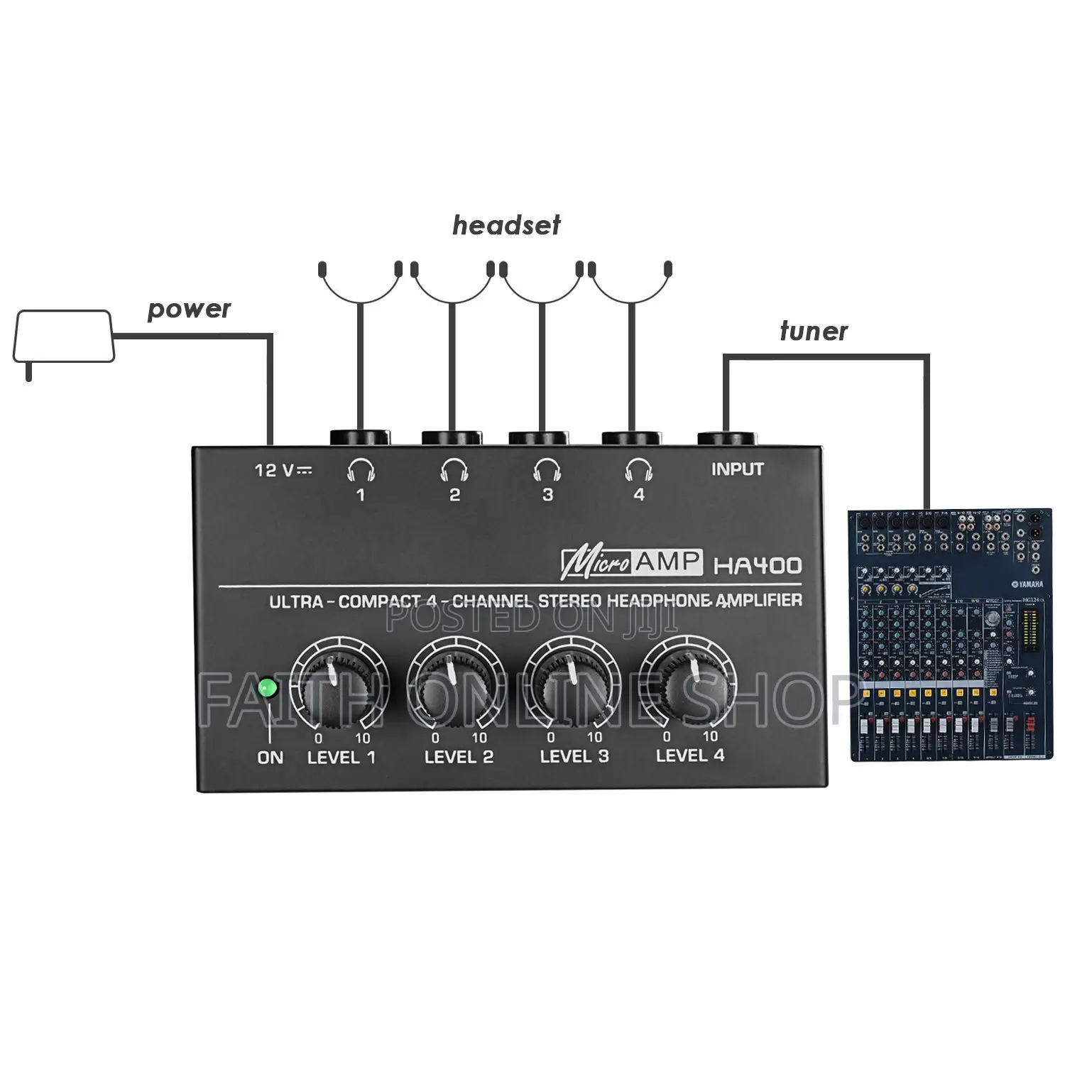 Mini HA400 Monitor Headphone Amplifier for Recording