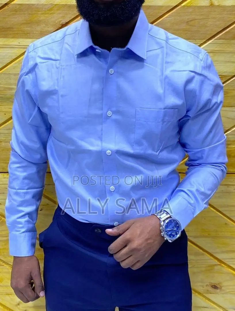Mens Shirt Lightblue Cotton